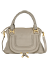 Marcie, &pound;595, Handbags, Grey, Leather, Front view